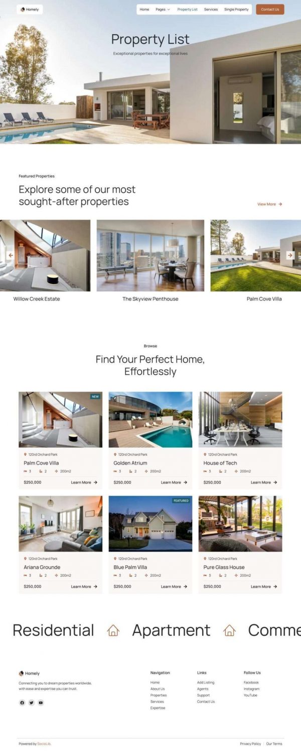 Homely - Real Estate & Property Listing Elementor Template Kit