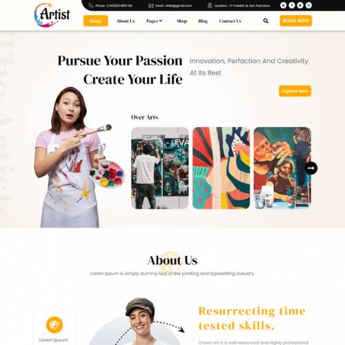 654654.png Artist Portfolio WordPress Theme