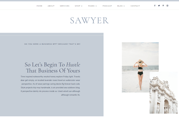 Sawyer Divi Coaching Child Theme